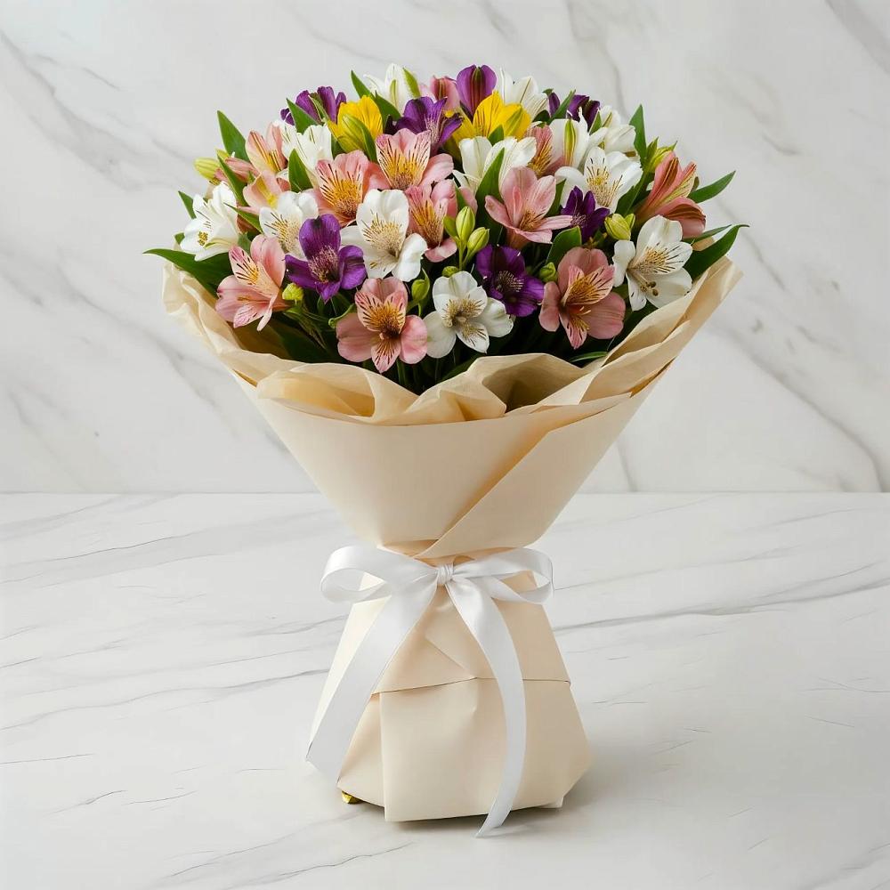 Букет цветов из: Альстромерии в Беспятово