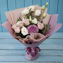 Букет цветов из:  Розы и Лизиантусы в Беспятово