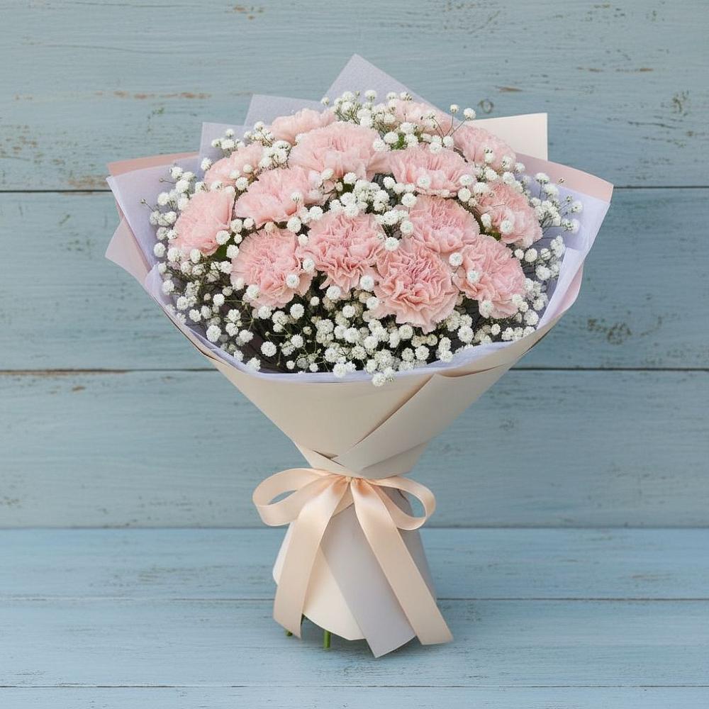 Букет цветов из: Гвоздики в Беспятово