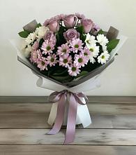 Букет цветов из:  Хризантемы и Розы #REPLACE_PRED# Беспятово