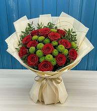 Букет цветов из:  Розы и Хризантемы в Беспятово