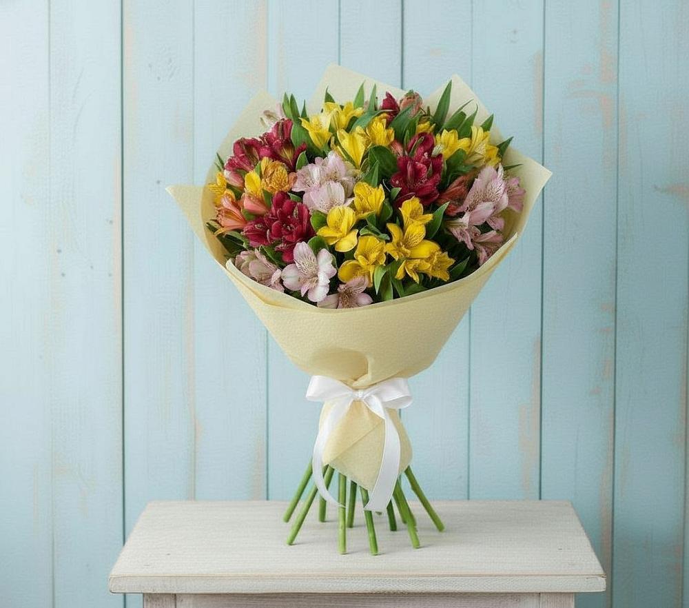 Букет цветов из: Альстромерии в Беспятово