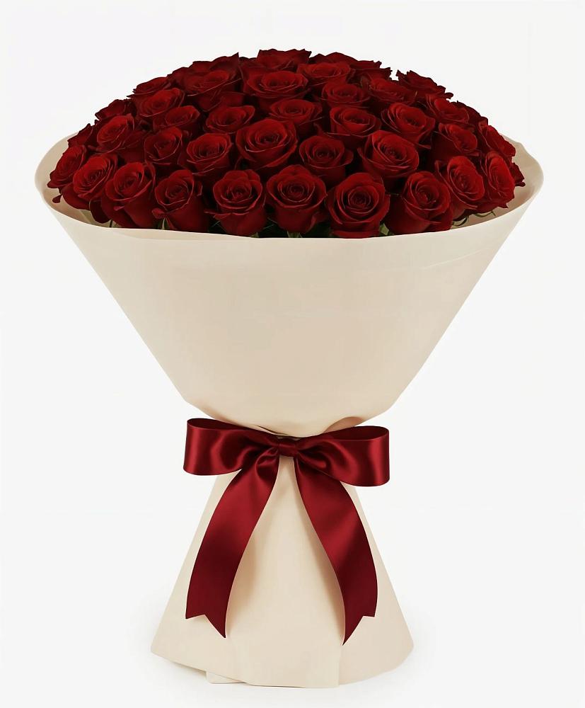 Букет 101 Бордовая роза Блэк Бакарра в Беспятово