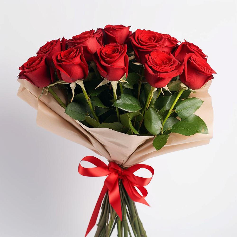 Букет 11 Красных роз Эдлесс Лав в Беспятово