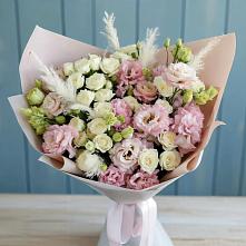 Букет цветов из:  Альстромерии и Розы в Беспятово